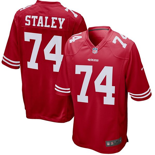 Men's Nike Joe Staley Scarlet San Francisco 49ers Player Game Jersey