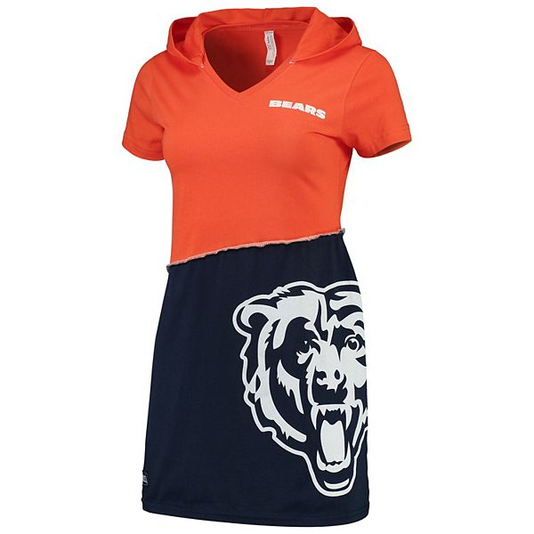 Refried Apparel Women's Refried Apparel Orange/Navy Denver Broncos  Sustainable Hooded Mini Dress