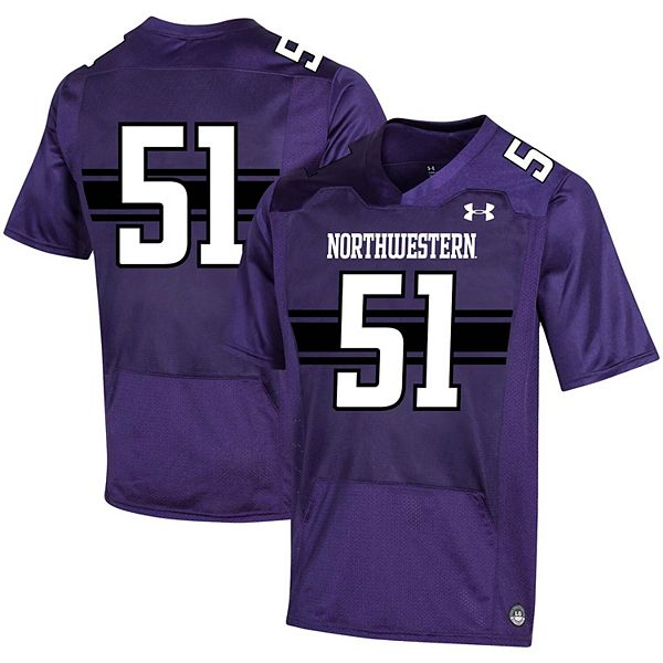 Men's Under Armour #51 Purple Northwestern Wildcats Premier Football Jersey