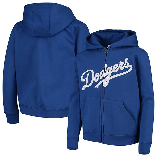 Youth Royal Los Angeles Dodgers Team Color Wordmark Full-Zip Hoodie