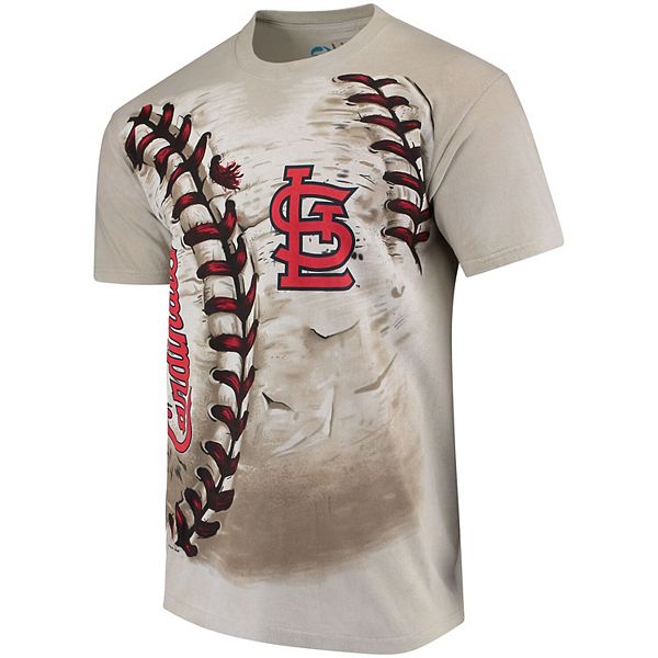 Men's St. Louis Cardinals Cream Hardball Tie-Dye T- Shirt