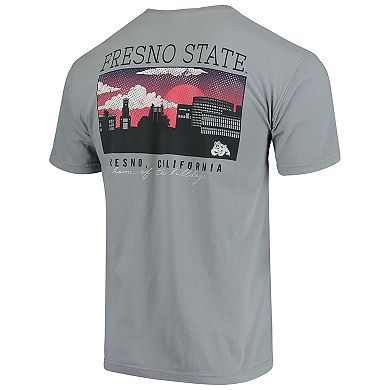 Fresno State Bulldogs Comfort Colors Campus Scenery T-Shirt - Gray
