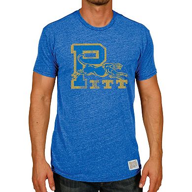Men's Original Retro Brand Heather Royal Pitt Panthers Vintage Tri-Blend T-Shirt