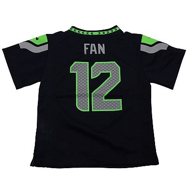 Toddler Nike 12s Navy Seattle Seahawks Game Jersey