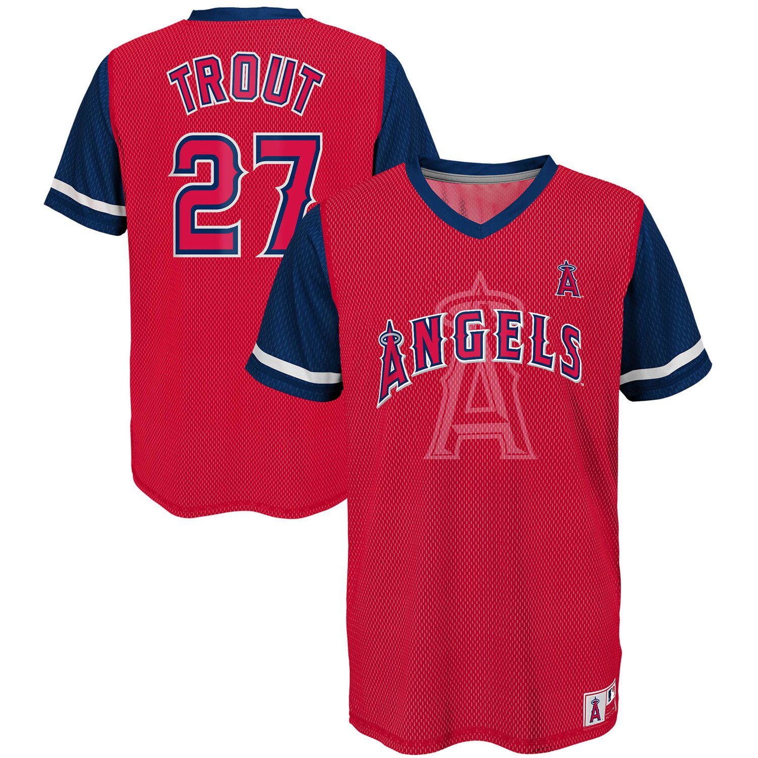 mike trout youth red jersey