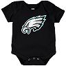 Newborn Black Philadelphia Eagles Team Logo Bodysuit