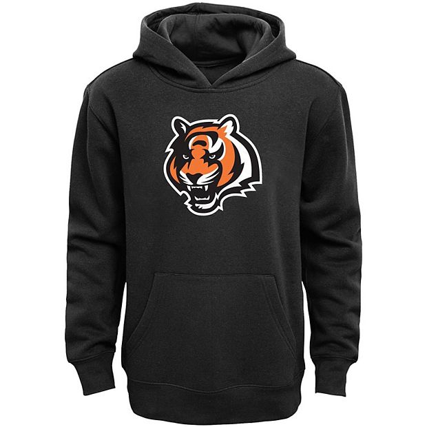 Cincinnati Bengals Youth Primary Logo Fleece Hoodie Sweatshirt - Black