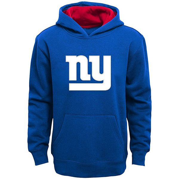Youth Royal New York Giants Fan Gear Prime Pullover Hoodie