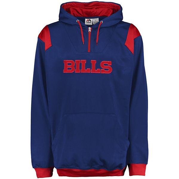 Women's Fanatics Branded Red Buffalo Bills Team Victory Script Crossover  Pullover Hoodie