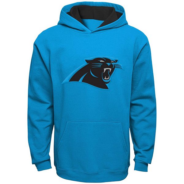 Youth Blue Carolina Panthers Fan Gear Prime Pullover Hoodie