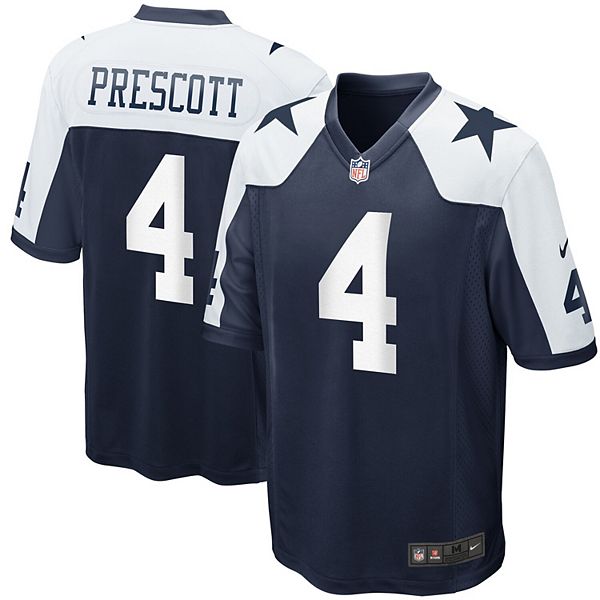 Nike Youth Dallas Cowboys Dak Prescott #4 Navy Game Jersey