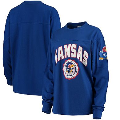 Women's Royal Kansas Jayhawks Edith Long Sleeve T-Shirt