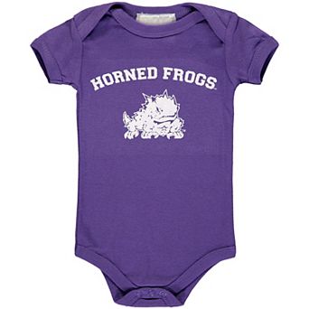 Infant Purple TCU Horned Frogs Arch & Logo Bodysuit