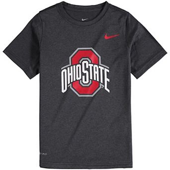 Youth Nike Ohio State Buckeyes Anthracite Logo Legend Performance T-Shirt