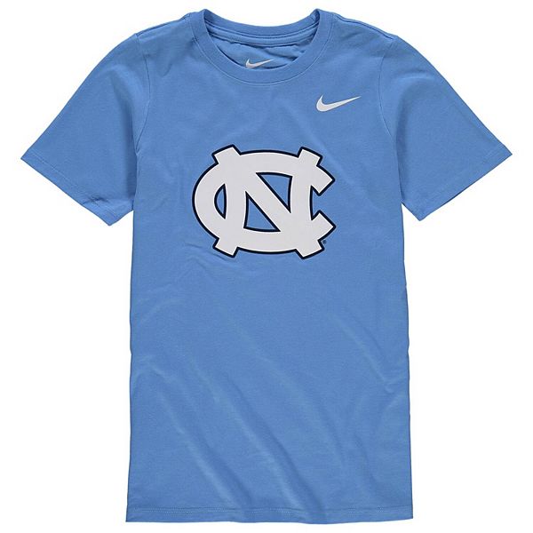 Youth Nike Carolina Blue North Carolina Heels Cotton Logo T-Shirt
