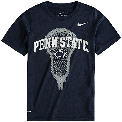 Youth Nike Navy Penn State Nittany Lions Lacrosse Performance T-Shirt