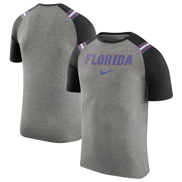 Men's Nike Charcoal Florida Gators Enzyme Washed Shoulder Stripe T-Shirt