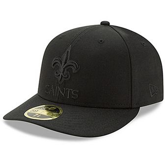 Men's New Era Black New Orleans Saints Black on Black Low Profile 59FIFTY II Fitted Hat
