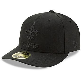 Men's New Era Black New Orleans Saints Black on Black Low Profile 59FIFTY II Fitted Hat