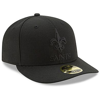 Men's New Era Black New Orleans Saints Black on Black Low Profile 59FIFTY II Fitted Hat