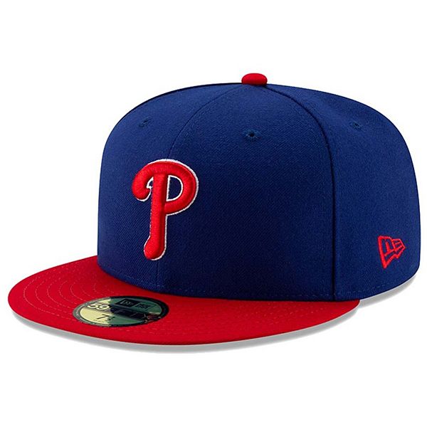 Officially Licensed MLB Men's New Era White Fitted Hat - Phillies