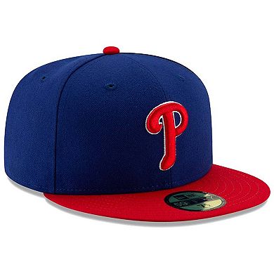 Men's New Era Royal/Red Philadelphia Phillies Alternate Authentic Collection On-Field 59FIFTY Fitted Hat