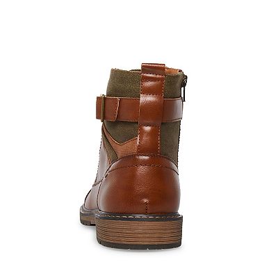 Madden Torint Men’s Combat Boots Side Zip Brown Size 7.5 New Steve Madden Combat Boots Men | eBay main image 3