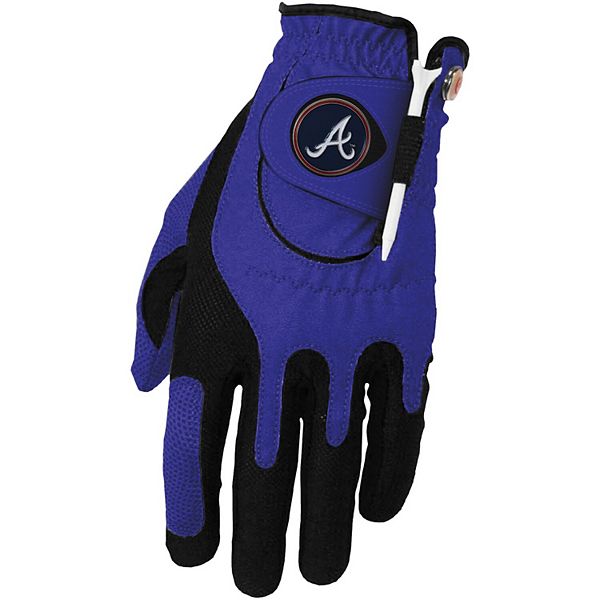 Atlanta Braves Left Hand Golf Glove & Ball Marker Set - White