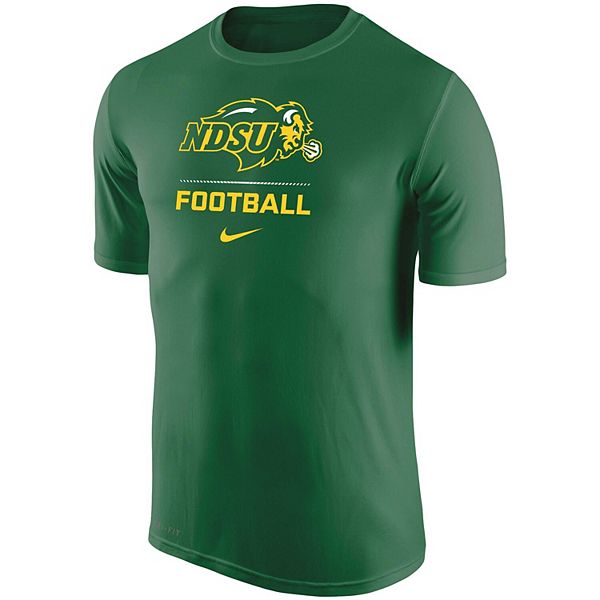 Men's Nike Green NDSU Bison Football Sport Legend Performance T-Shirt