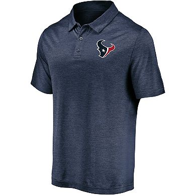 Men's Majestic Navy Houston Texans Iconic Striated Polo