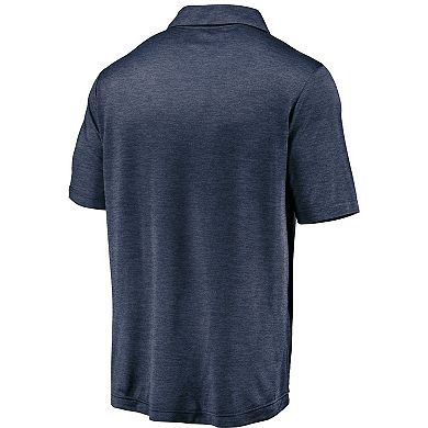 Men's Majestic Navy Houston Texans Iconic Striated Polo