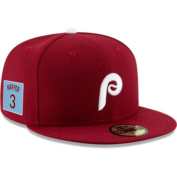 Bryce Harper Philadelphia Phillies New Era Throwback Player Patch 59FIFTY  Fitted Hat Red