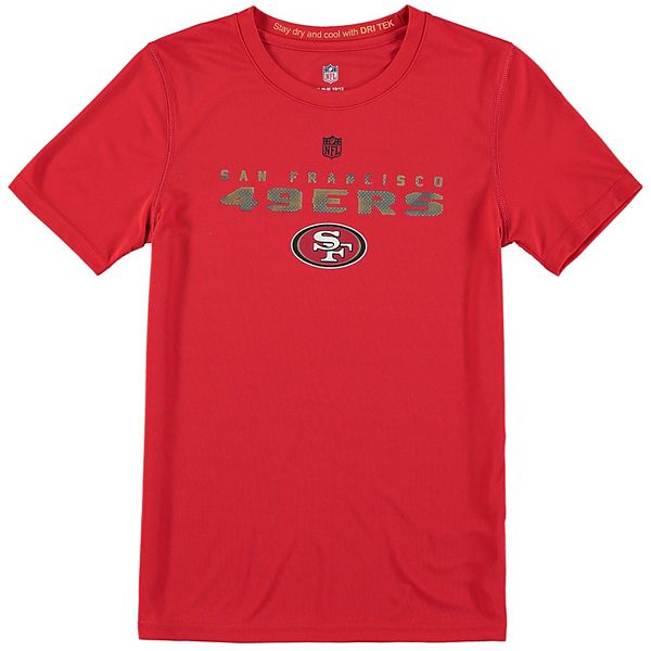 Youth San Francisco 49ers Scarlet Liquid Camo Logo T-Shirt