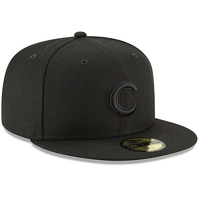 Men's New Era Black Chicago Cubs Primary Logo Basic 59FIFTY Fitted Hat
