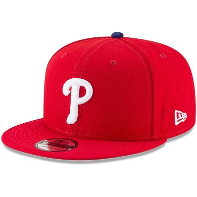 Men's New Era Red Philadelphia Phillies Team Color 9FIFTY Snapback Hat