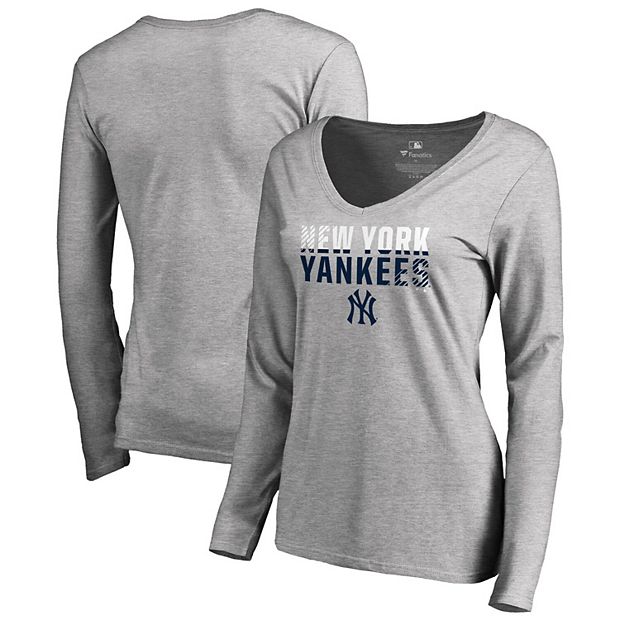 New York Yankees Fanatics Branded Official Logo Long Sleeve T-Shirt -  Heathered Gray
