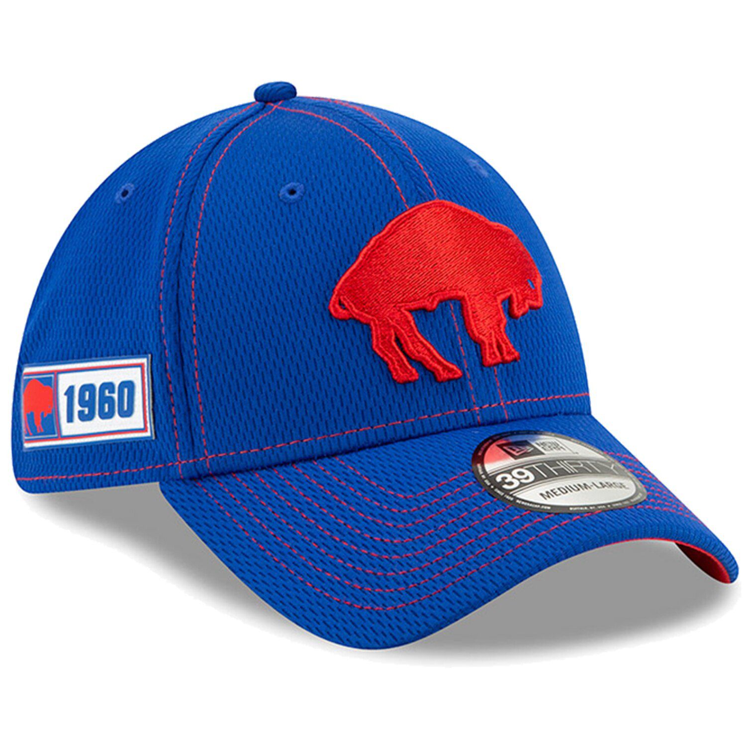 men's buffalo bills new era white 2019 nfl sideline platinum 39thirty flex hat