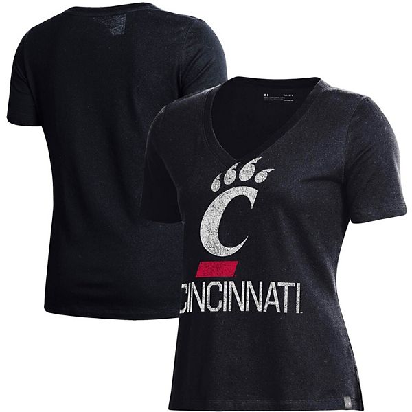 Women S Under Armour Black Cincinnati Bearcats Logo Performance V Neck T Shirt