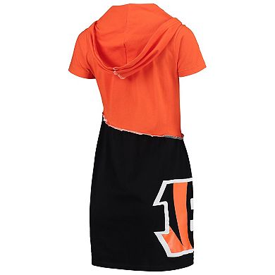 Women's Refried Apparel Orange/Black Cincinnati Bengals Sustainable Hooded Mini Dress