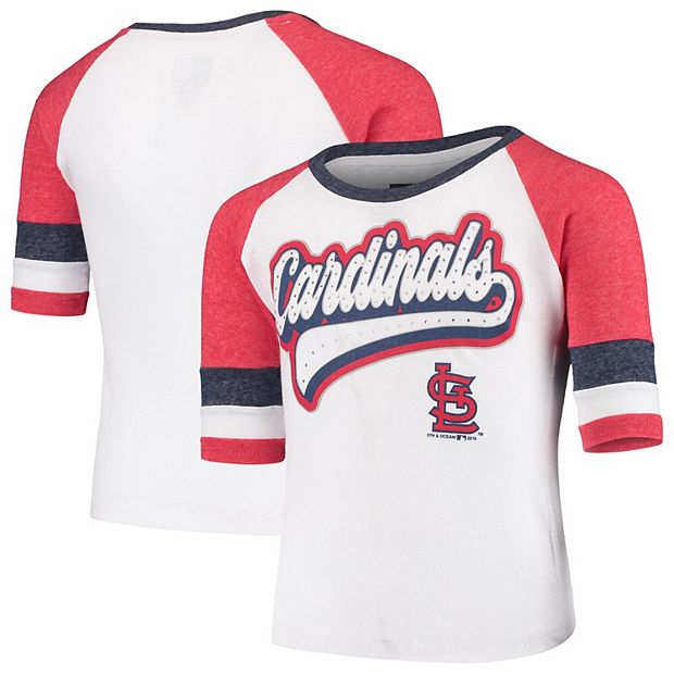 Mens Large St Louis Cardinals Raglan T Shirt New