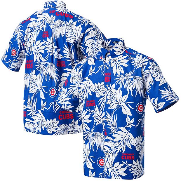Chicago Cubs Short Sleeve Button Up Tropical Aloha Hawaiian Shirts