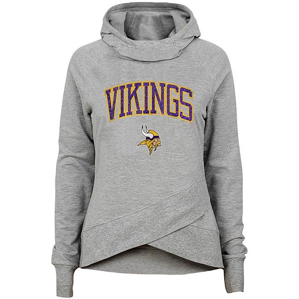 Men's Fanatics Branded Heathered Gray Minnesota Vikings Fade Out Pullover  Hoodie