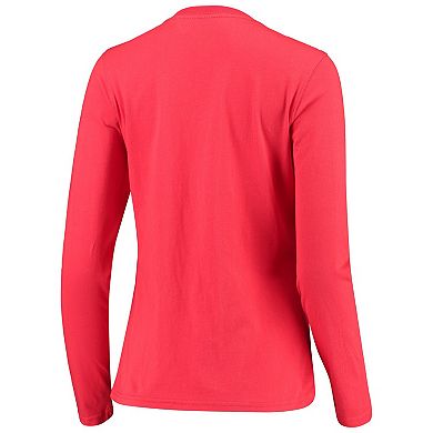 Women's G-III 4Her by Carl Banks Red Tampa Bay Buccaneers Post Season Long Sleeve V-Neck T-Shirt