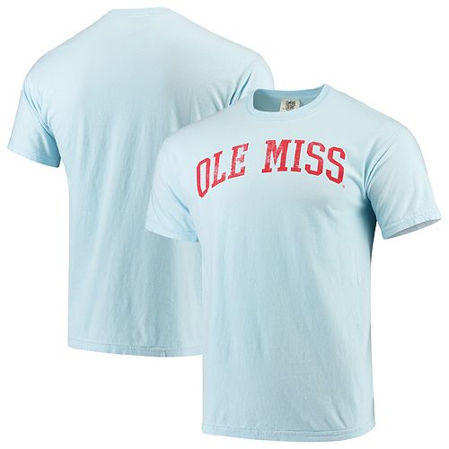 Men S Light Blue Ole Miss Rebels Comfort Colors Arch T Shirt