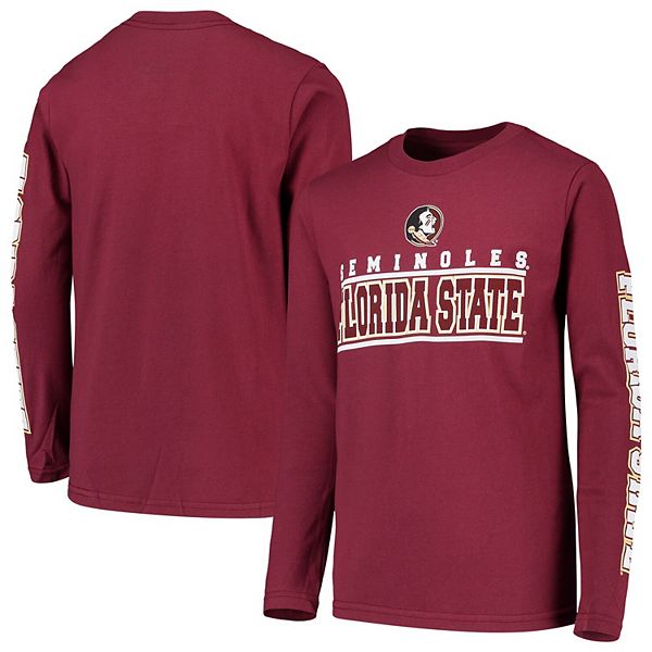 Youth Garnet Florida State Seminoles Transition Two-Hit Long Sleeve T-Shirt