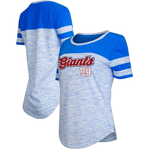 Women's New Era Royal New York Giants Glitter Gel T-Shirt