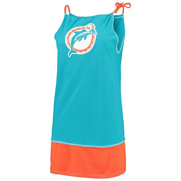 Women's Refried Apparel Aqua Miami Dolphins Sustainable Vintage Tank Dress