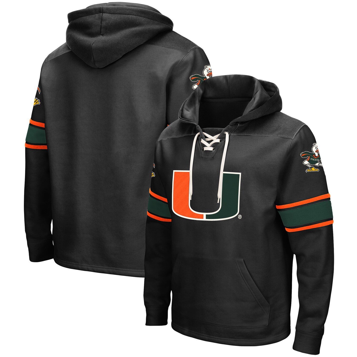 black miami hurricanes hoodie