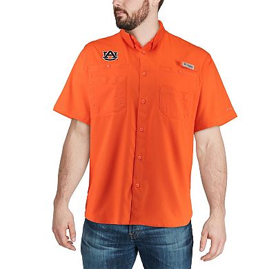 Men's Columbia Orange Auburn Tigers PFG Tamiami Shirt