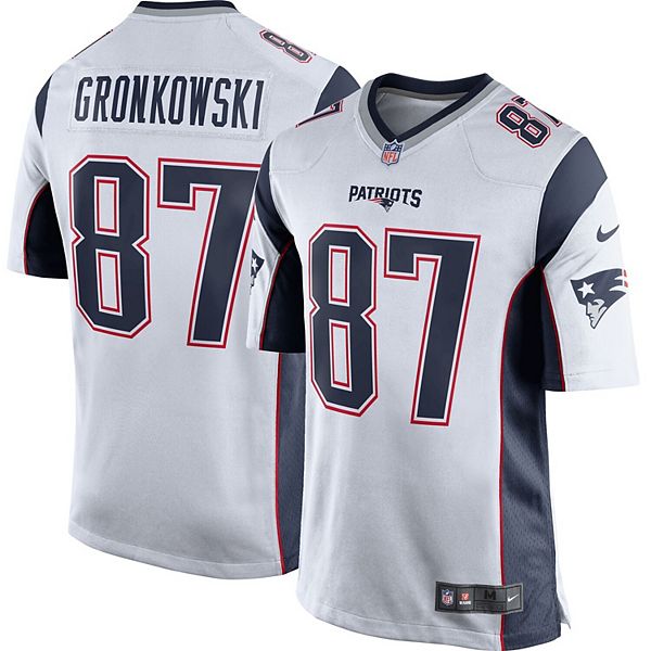 Youth Nike Rob Gronkowski White New England Patriots Game Jersey